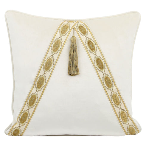 Kellie Ivory Velvet Cushion